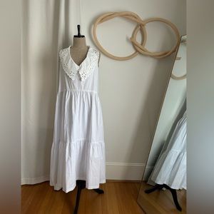 Ali Golden White Maxi Dress